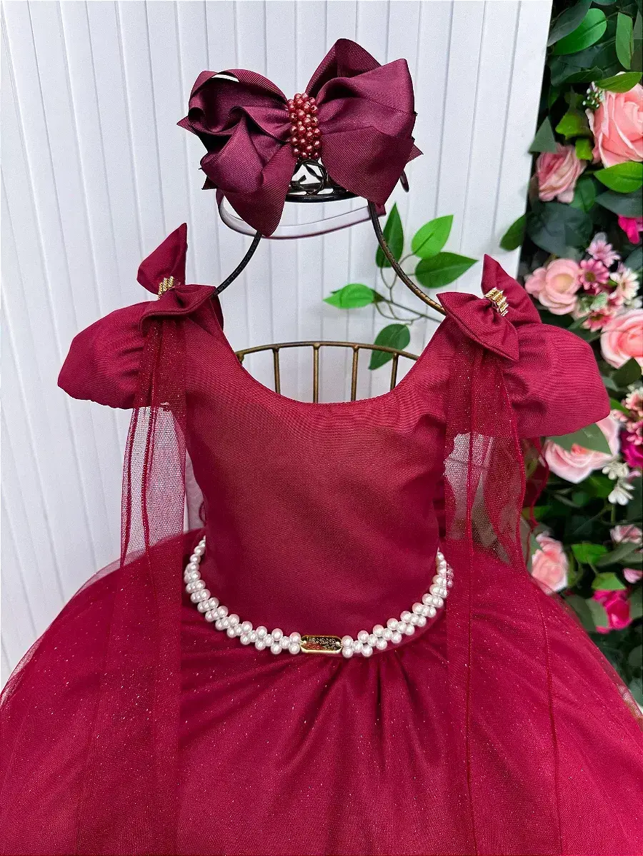 Vestido longo diamante marsala, foto 5