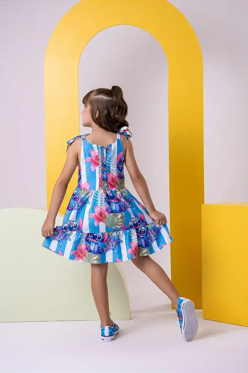 Vestido festa Stitch azul, foto 4