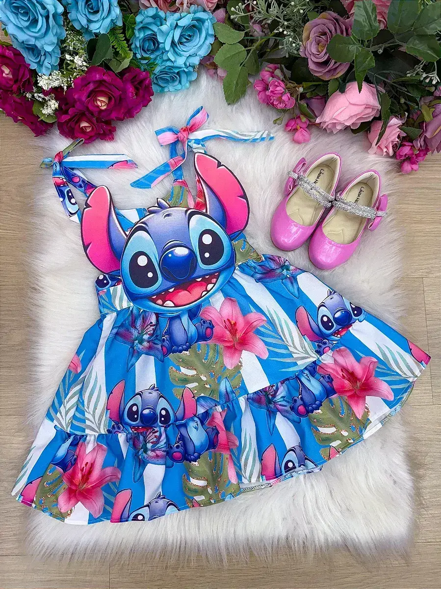 Vestido festa Stitch azul, foto 5