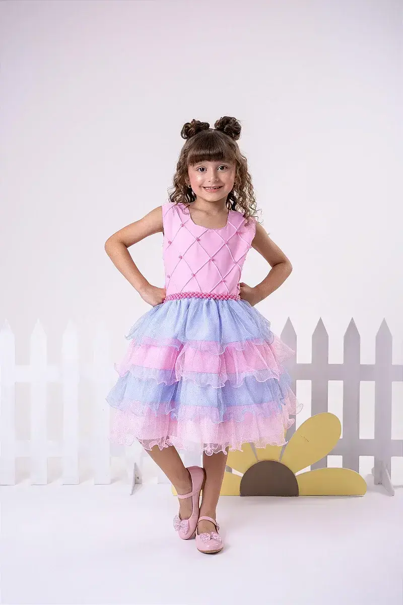 Vestido lauren rosa colorido candy, foto 3