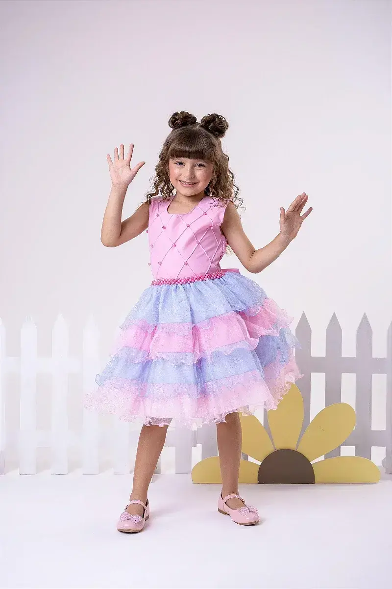 Vestido lauren rosa colorido candy, foto 5