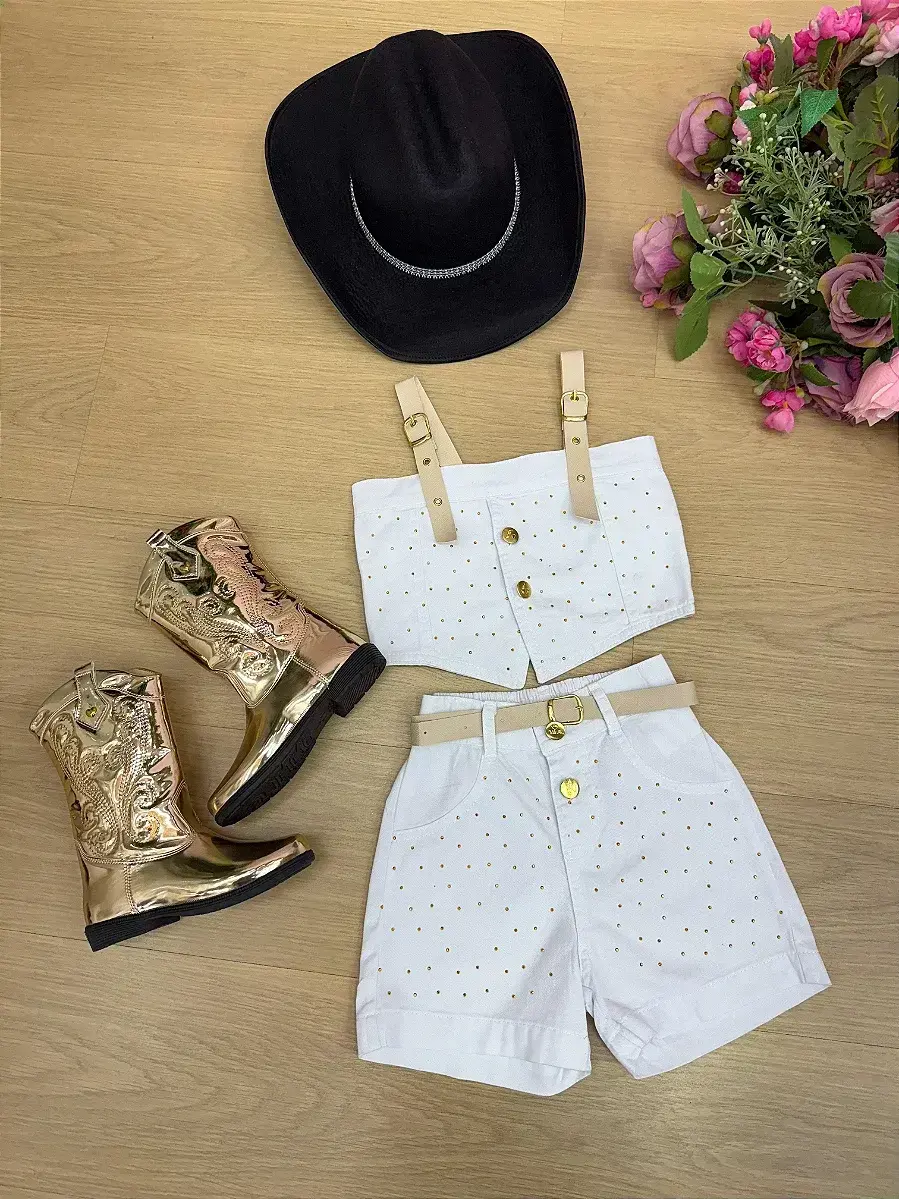 Conjunto jeans branco, foto 4