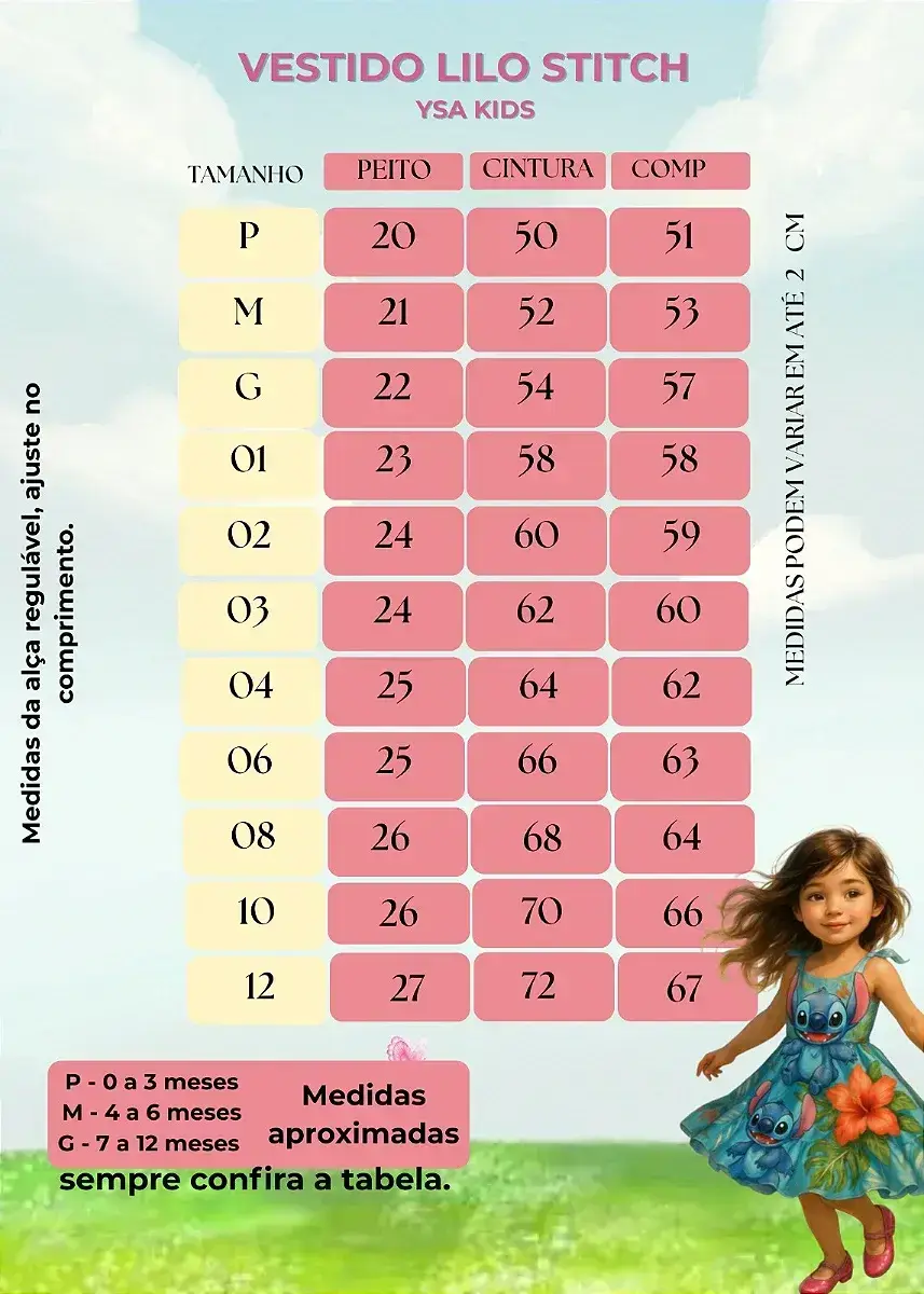 Guia de tamanhos