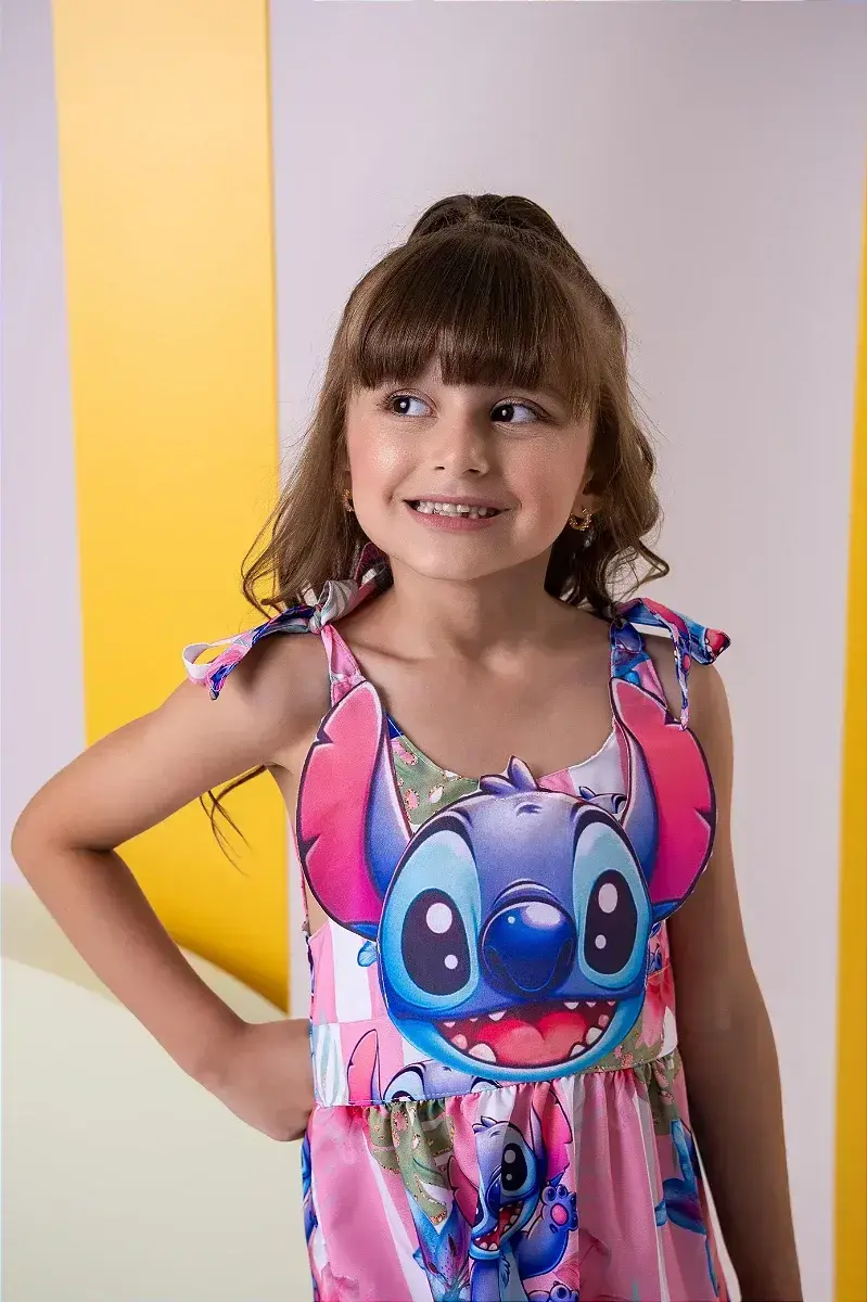 Vestido festa Stitch rosa, foto 4
