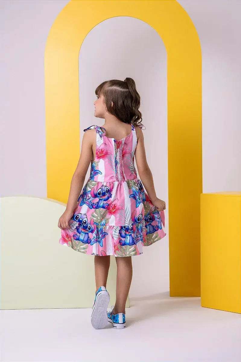Vestido festa Stitch rosa, foto 5