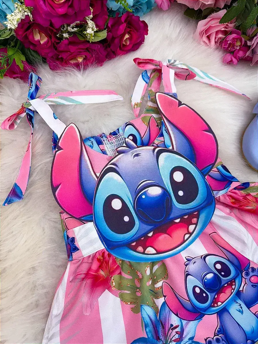 Vestido festa Stitch rosa, foto 7