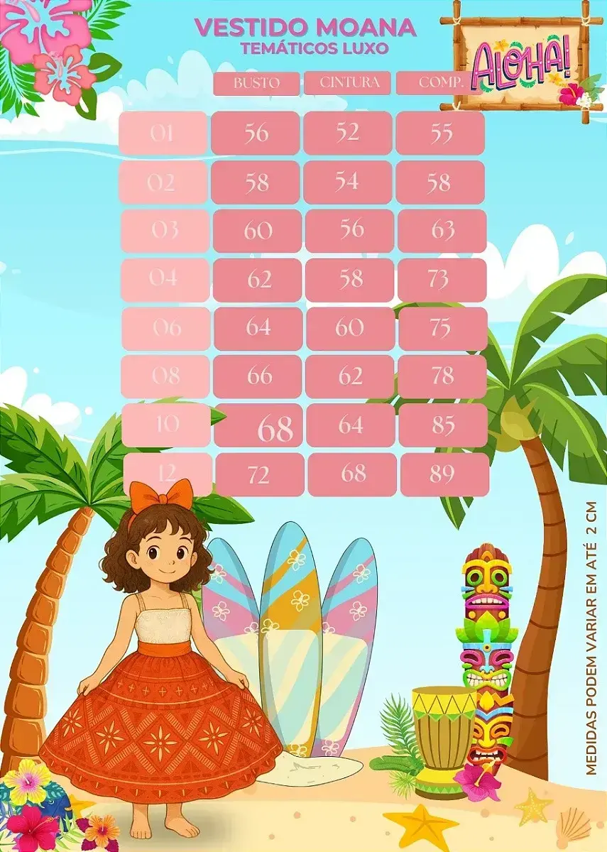 Guia de tamanhos