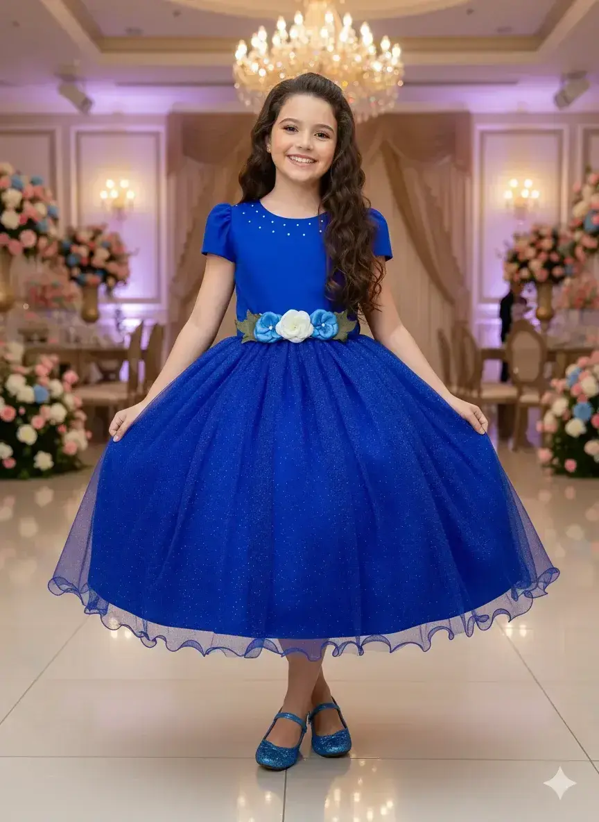 Vestido luiza azul royal