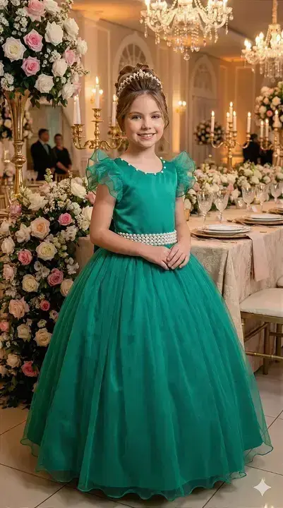 Vestido longo verde jade