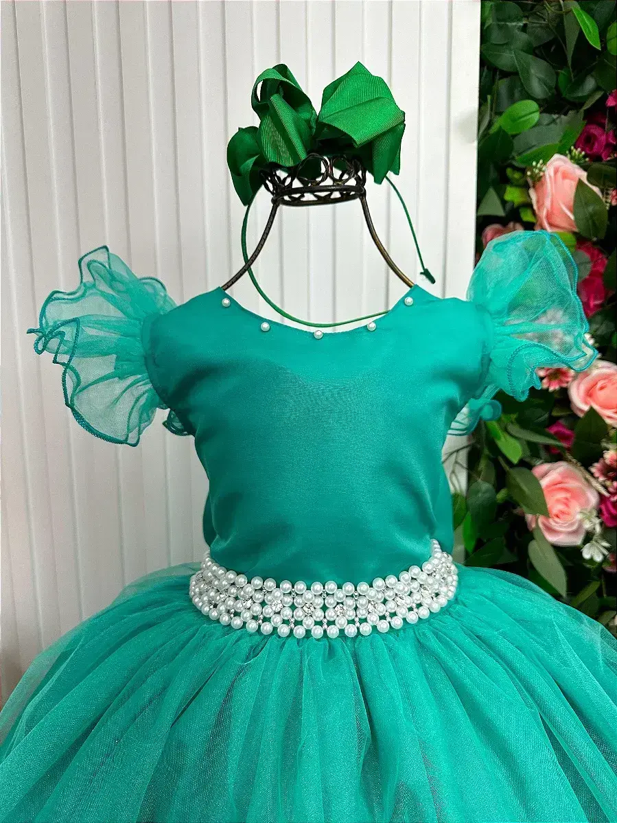 Vestido longo verde jade, foto 4