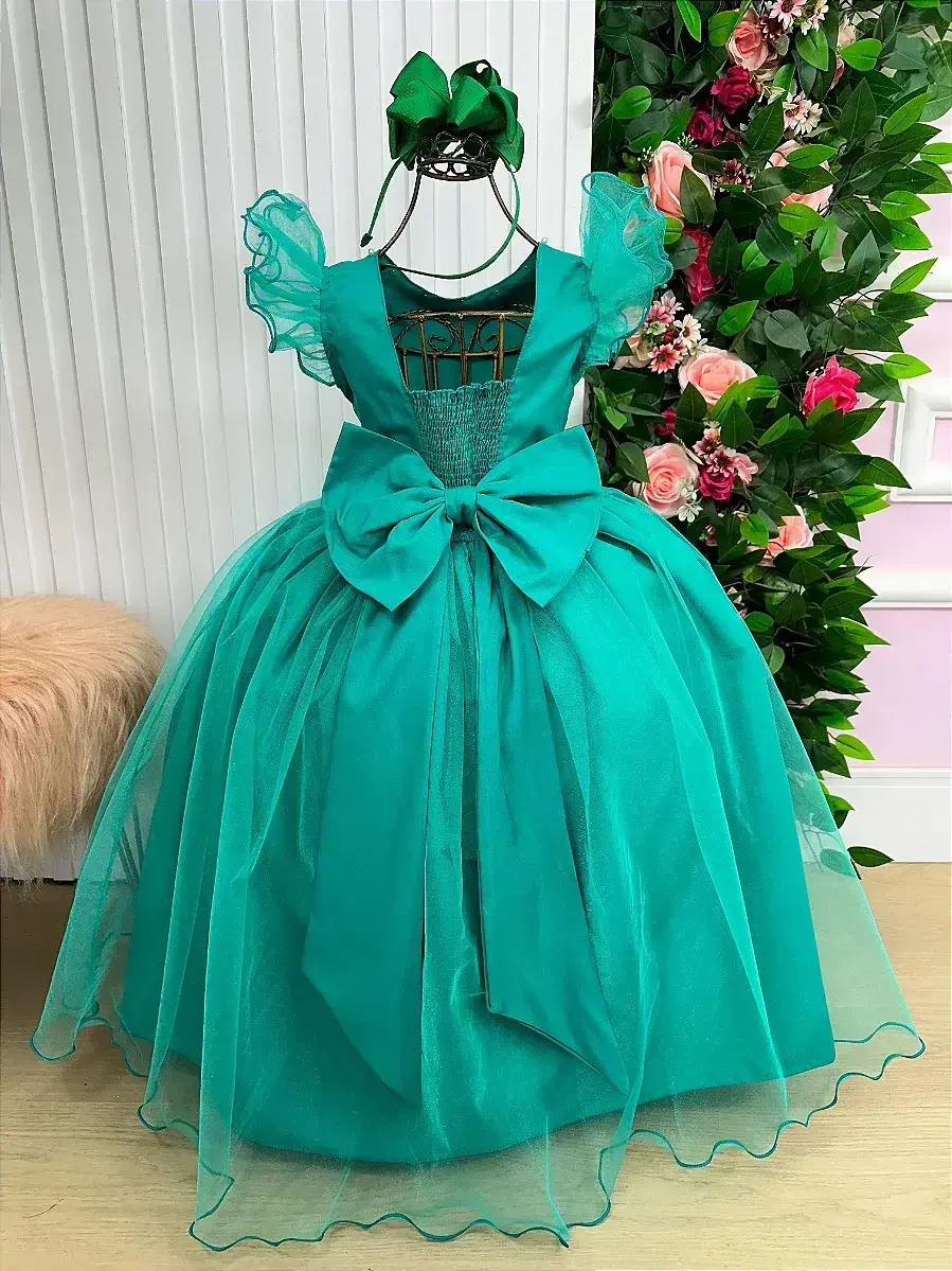 Vestido longo verde jade, foto 5