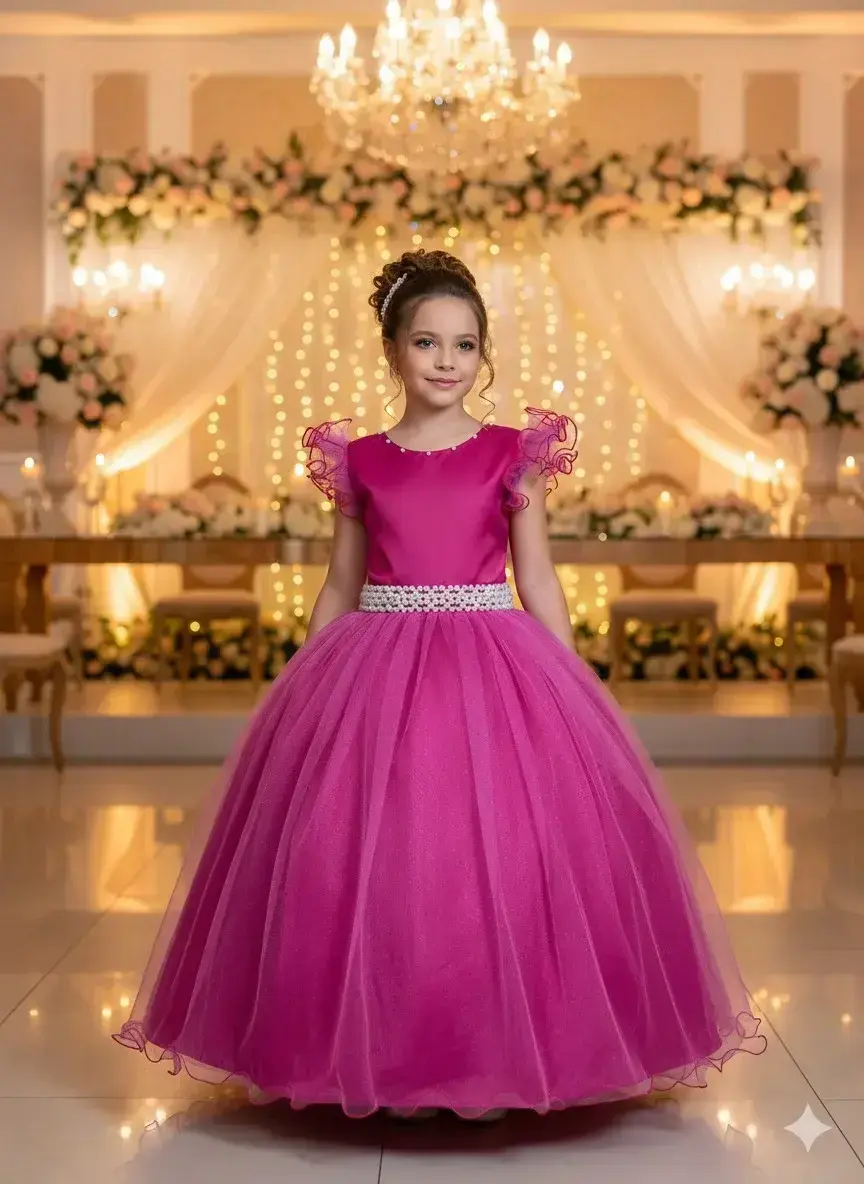 Vestido longo pink