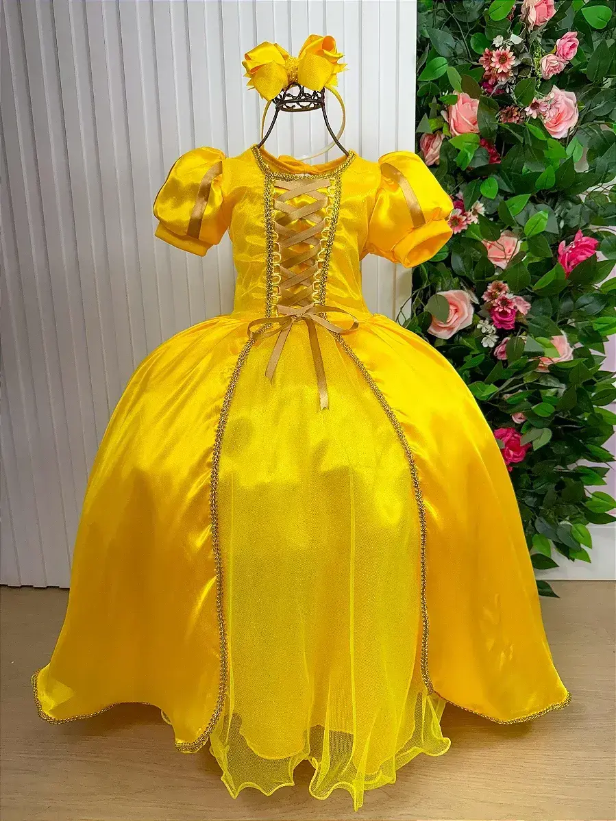 Fantasia princesa amarela longa, foto 2
