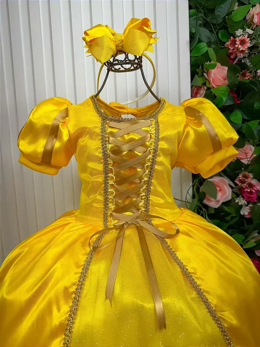 Fantasia princesa amarela longa, foto 3