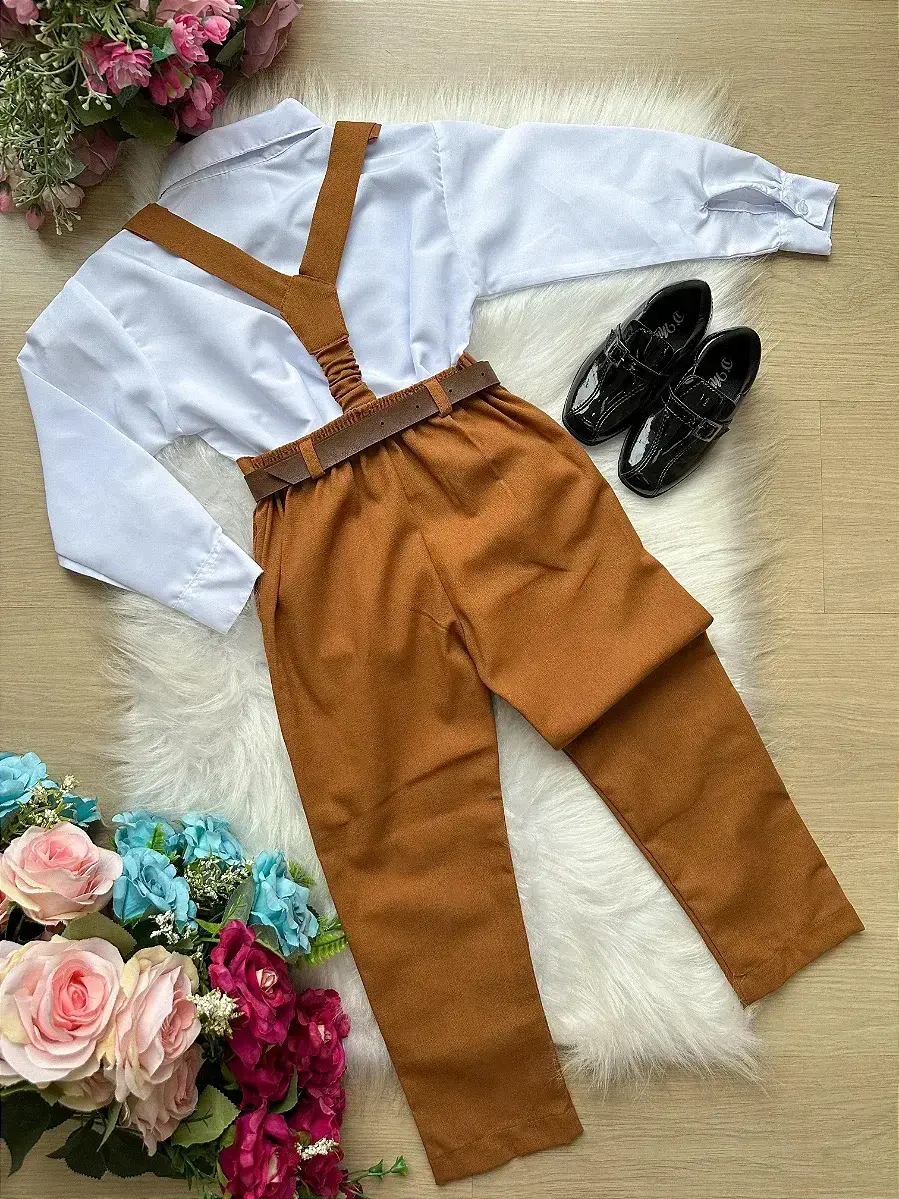 Conjunto vitor suspensorio marrom teddy, foto 3