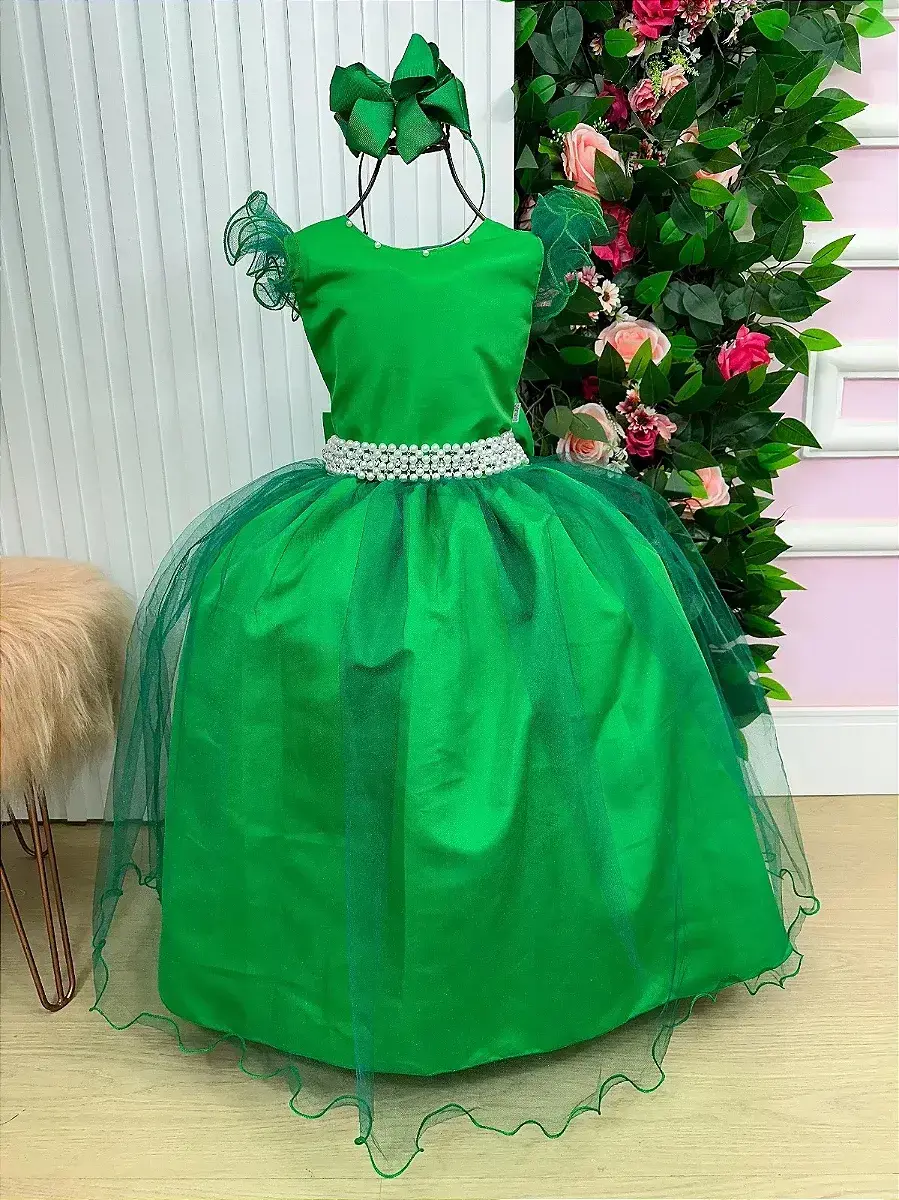 Vestido longo verde bandeira, foto 4