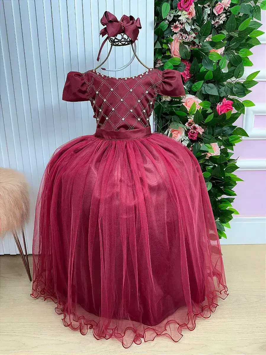 Vestido longo marsala, foto 3
