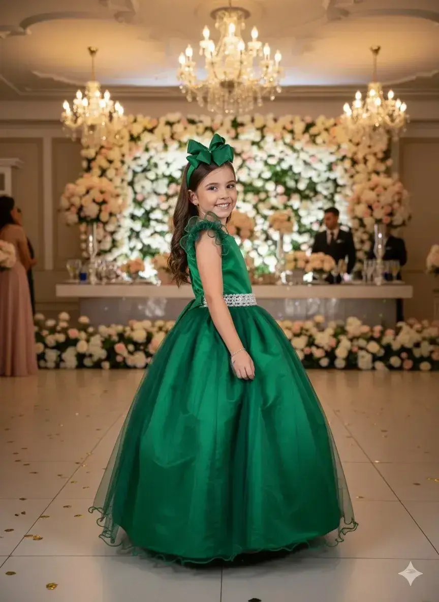 Vestido longo verde bandeira, foto 3