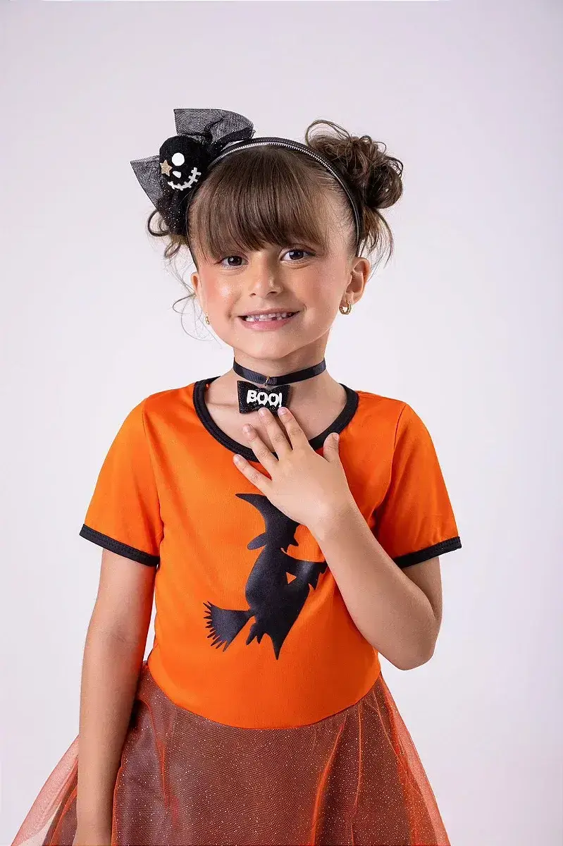 Fantasia Halloween bruxinha laranja, foto 4