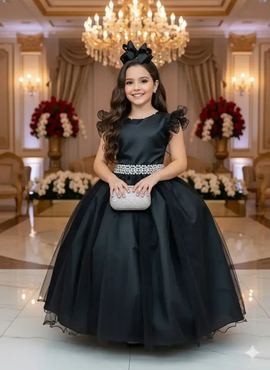 Vestido longo preto