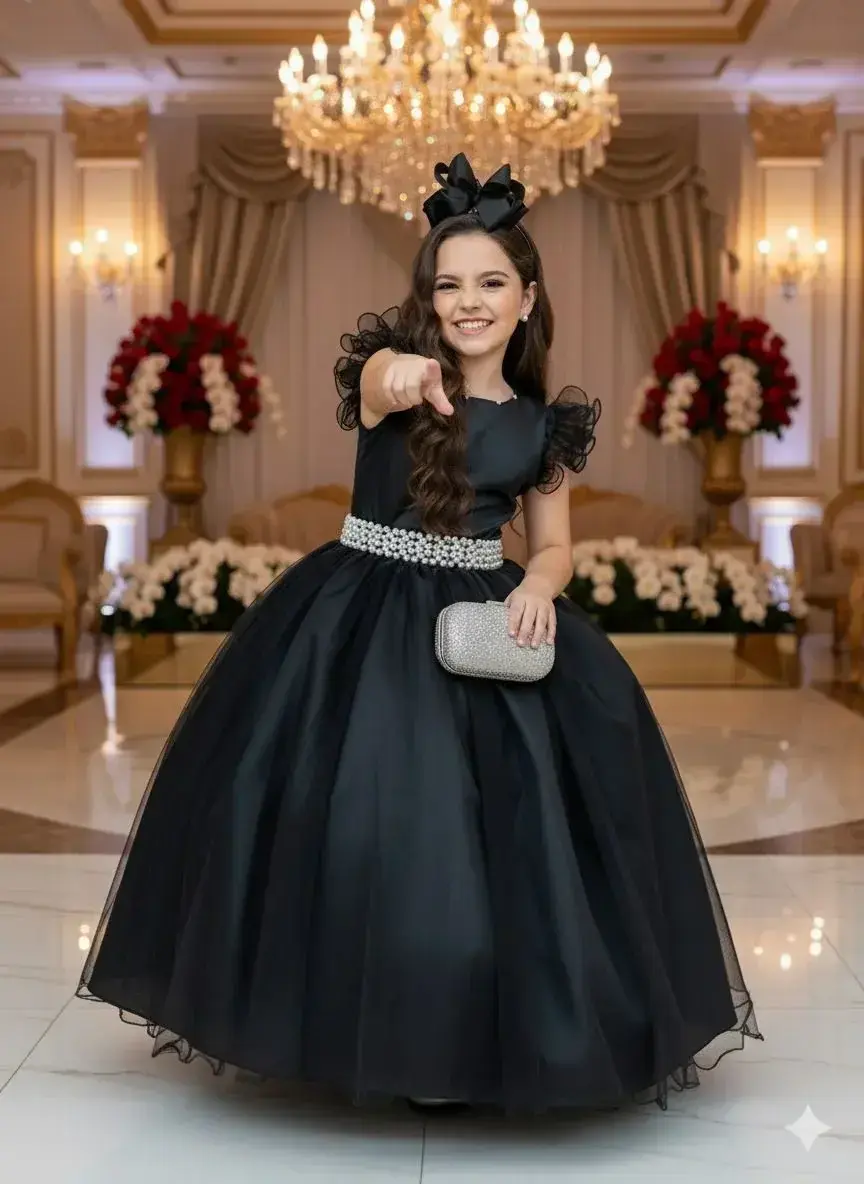 Vestido longo preto, foto 3