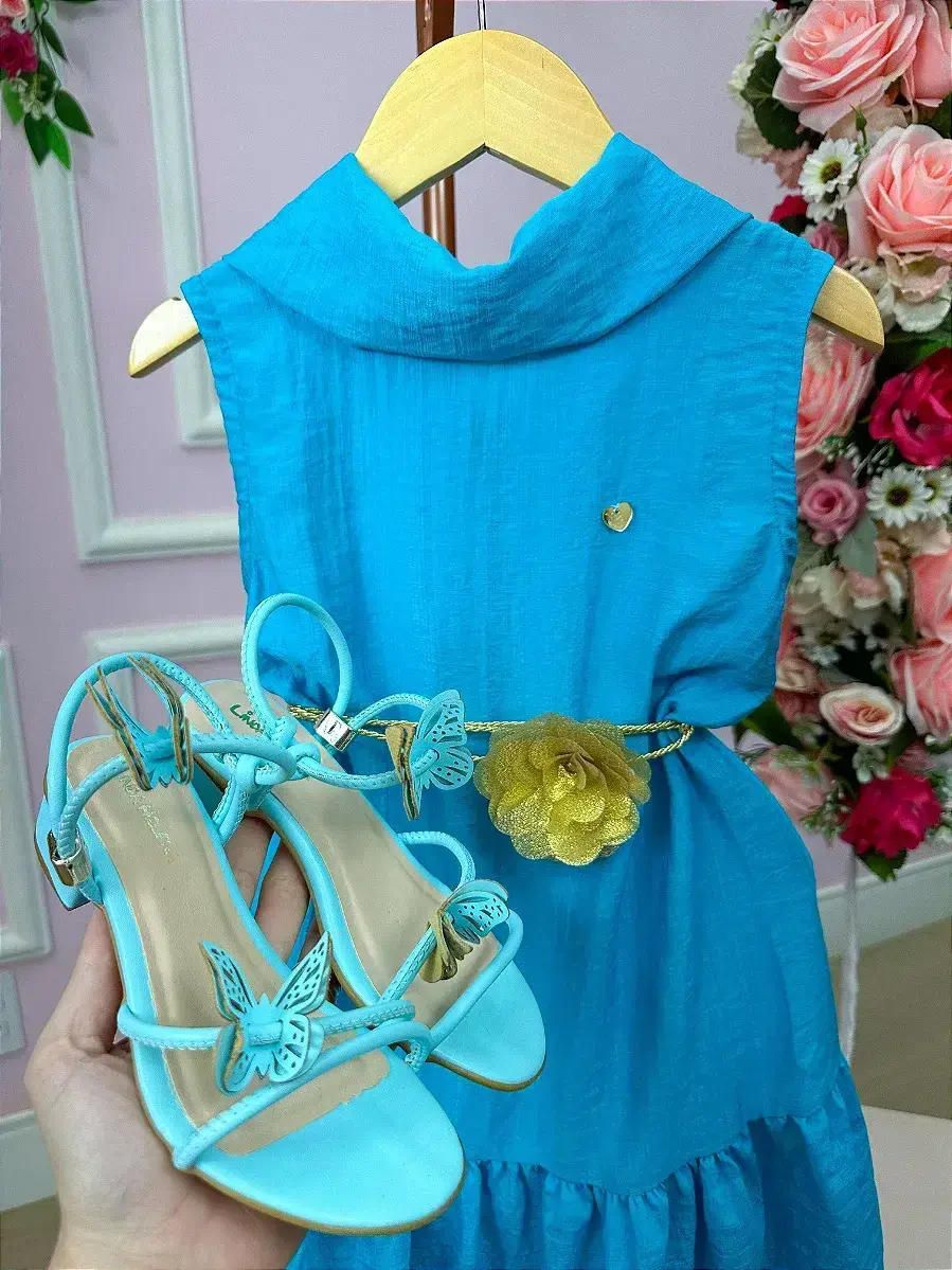 Vestido serena azul turquesa, foto 3
