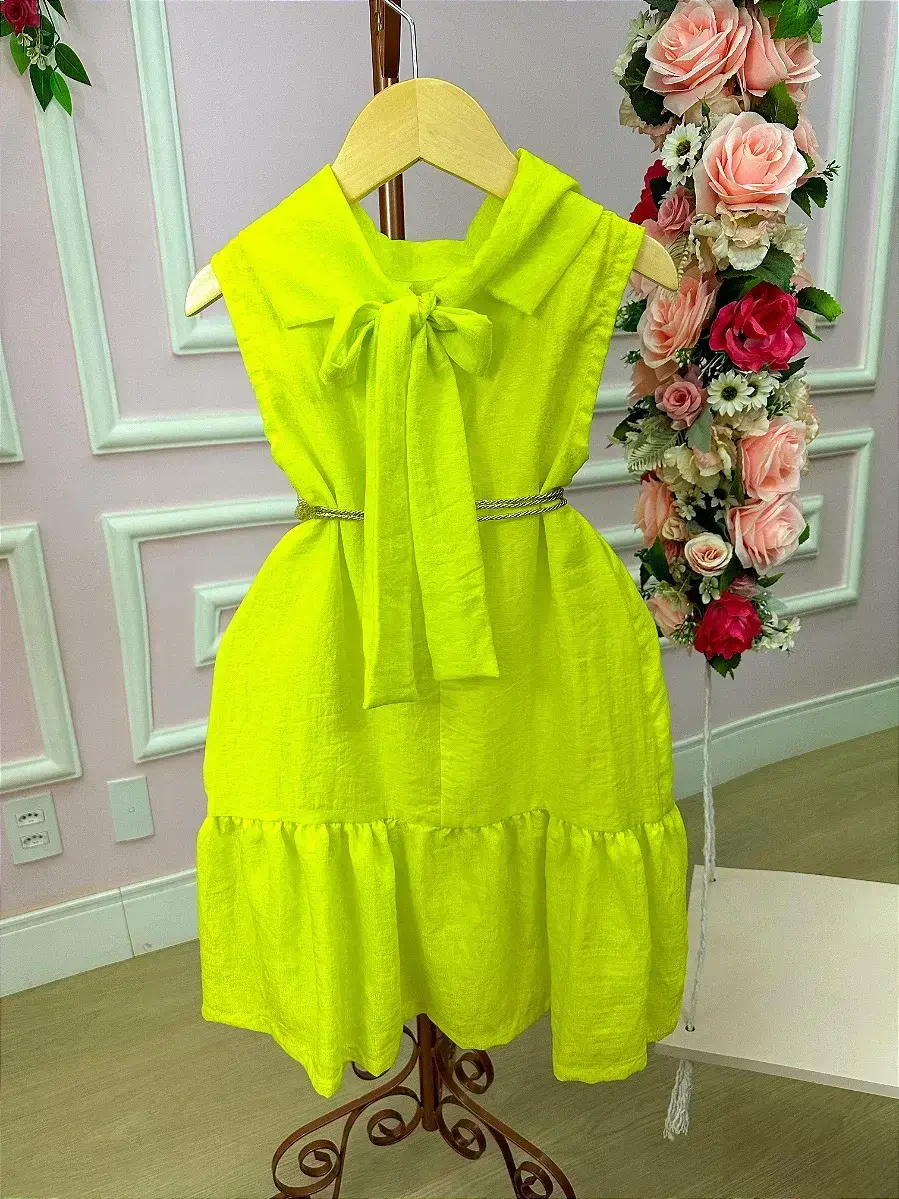 Vestido serena verde lima neon, foto 4