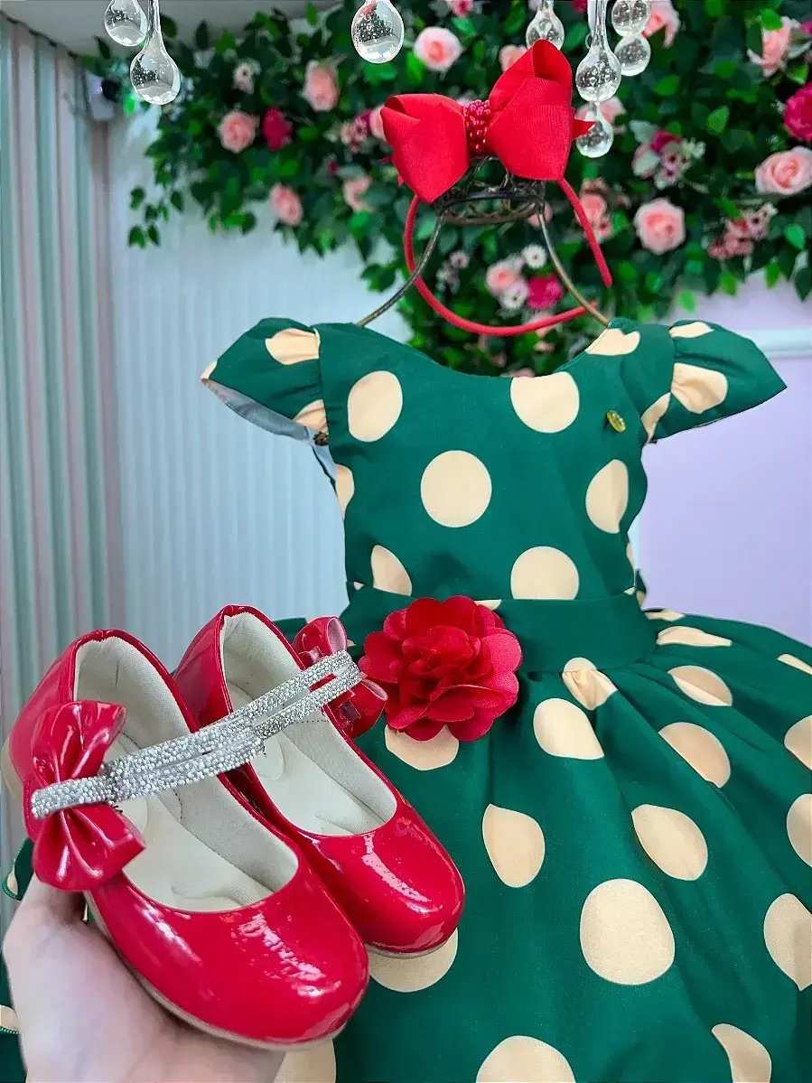 Vestido helen verde bolinhas, foto 4