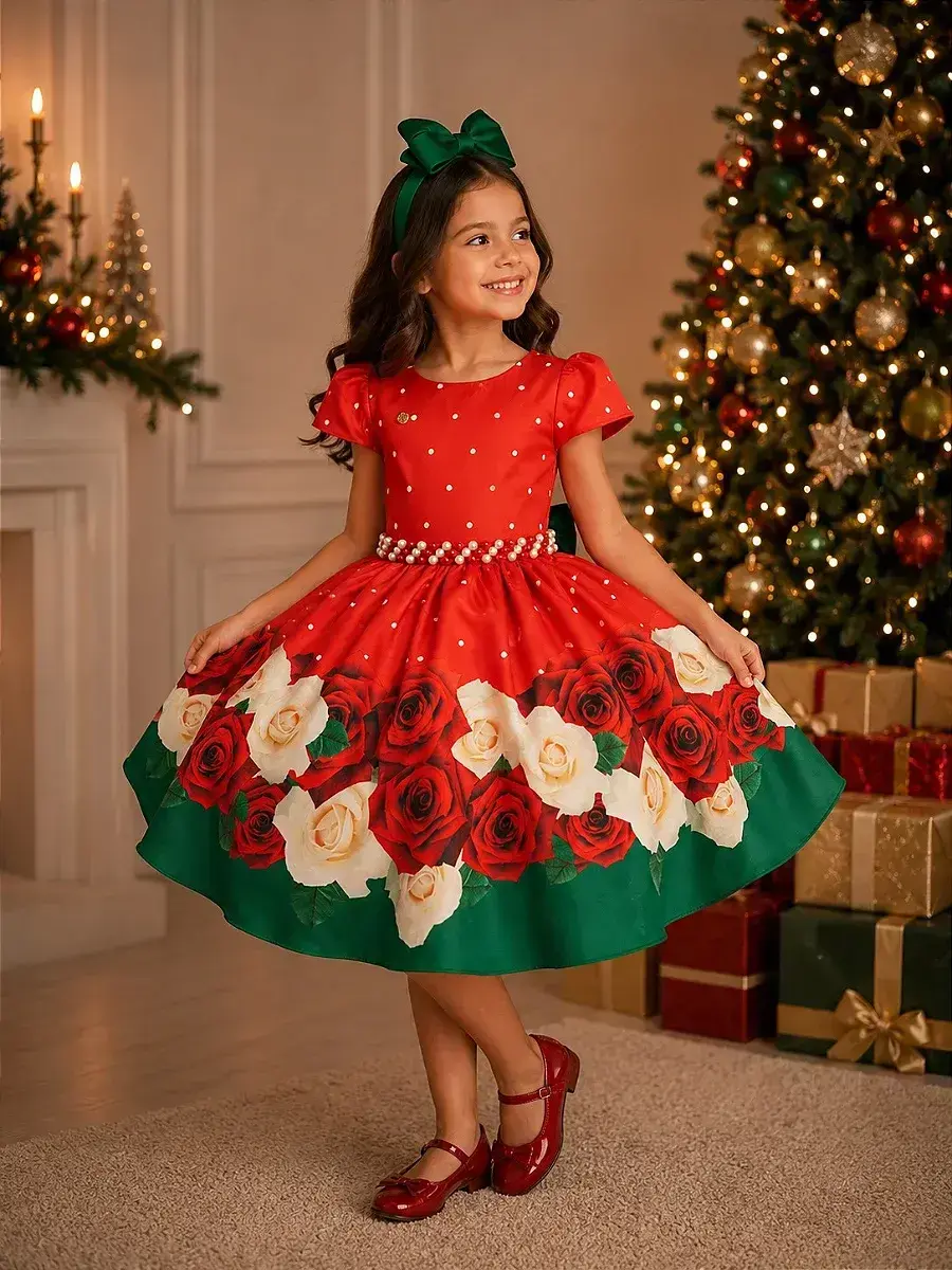 Vestido Natal natasha vermelho