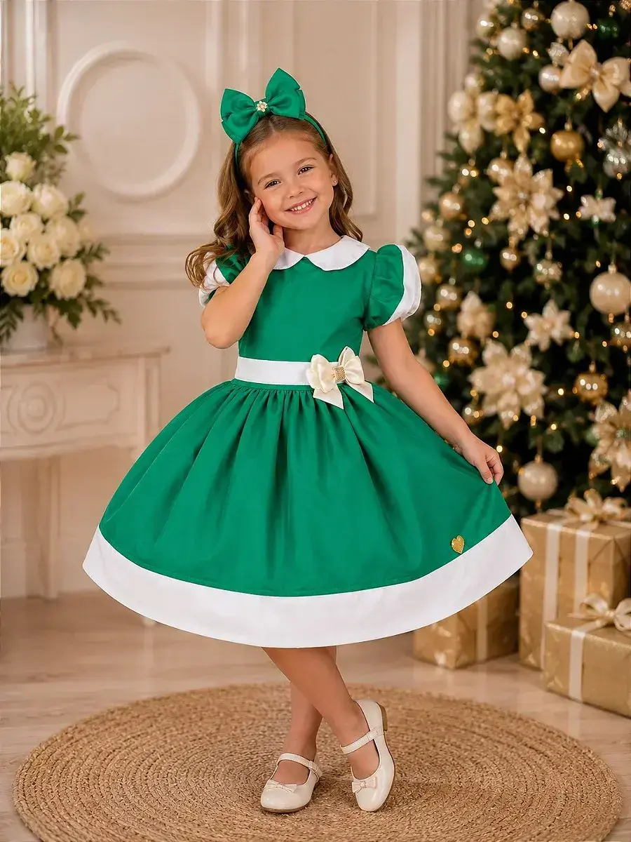 Vestido camile verde Natal