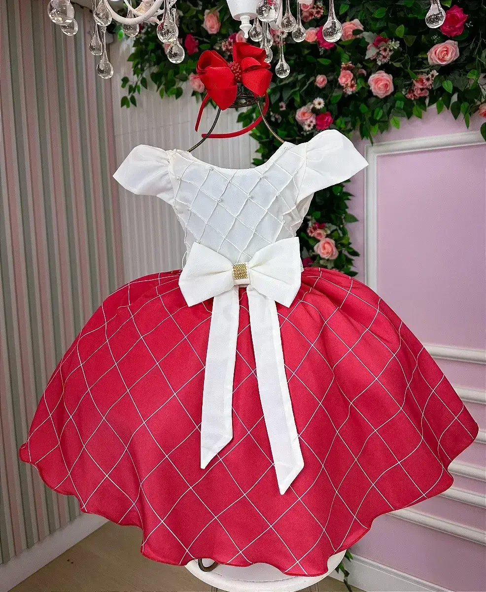 Vestido jamile saia vermelha, foto 4