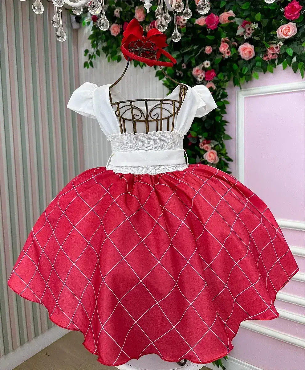 Vestido jamile saia vermelha, foto 8