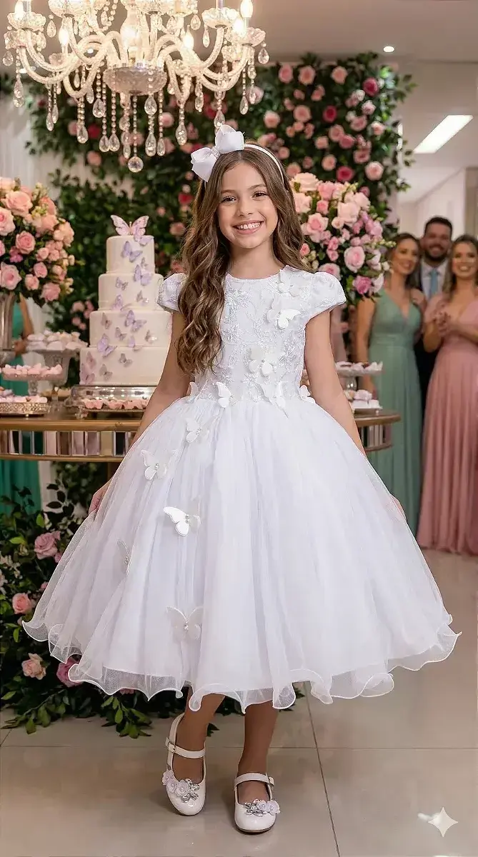 Vestido midi sabrina branco