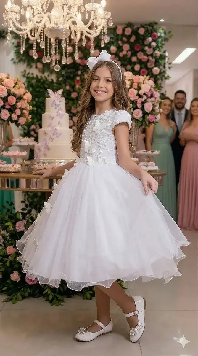 Vestido midi sabrina branco, foto 3