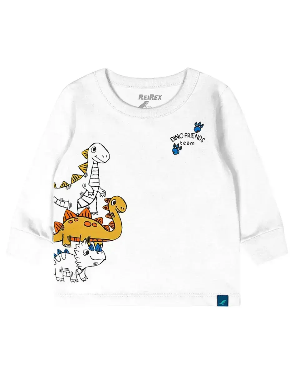 Camiseta rei rex inverno dino friends