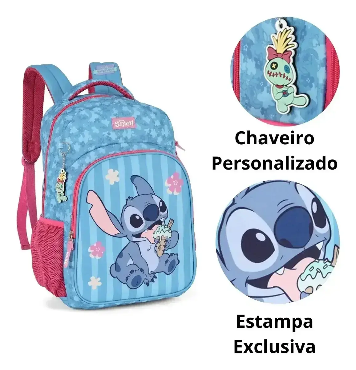 Mochila de costa Stitch azul sorvete, foto 6