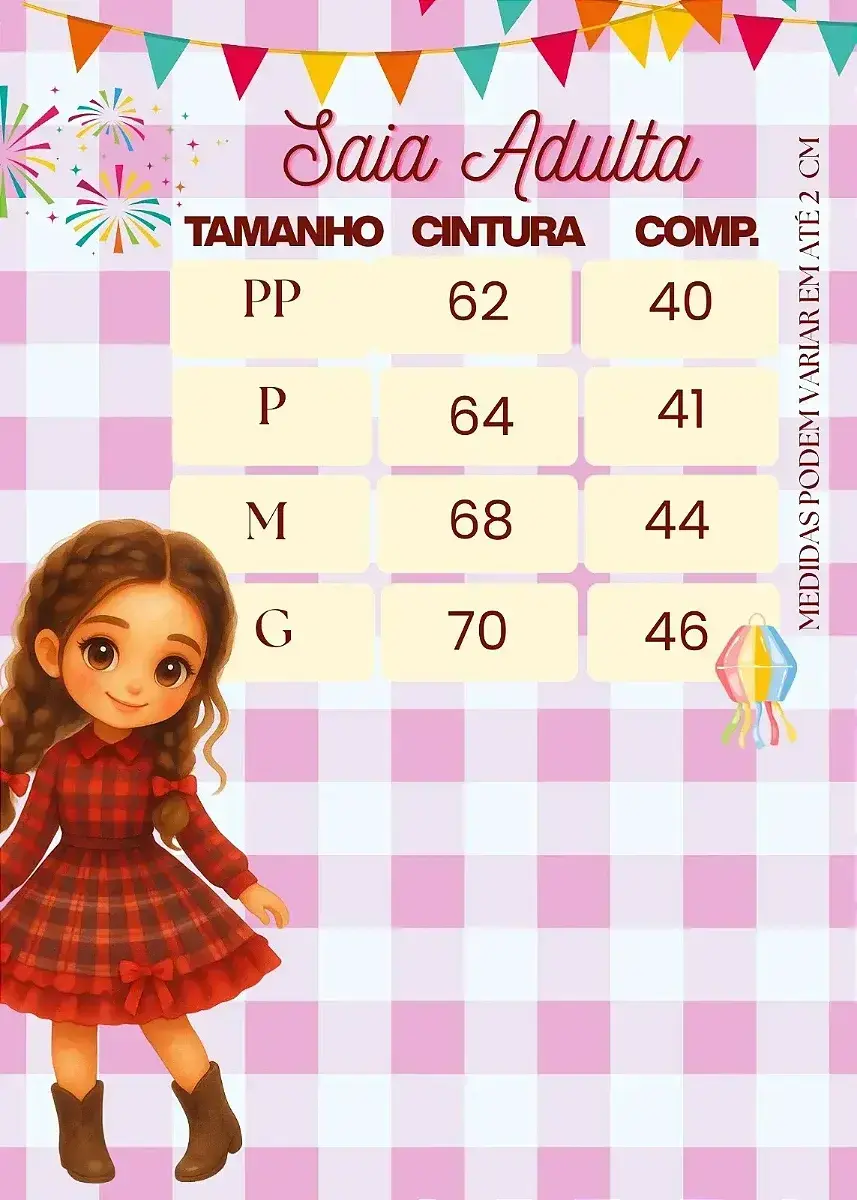 Guia de tamanhos