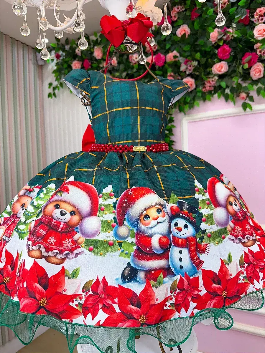 Vestido brilho de neve Natal, foto 3