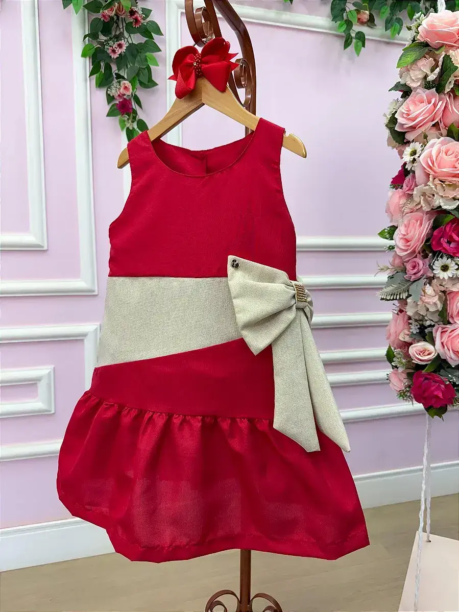 Vestido rafa vermelho Natal, foto 3