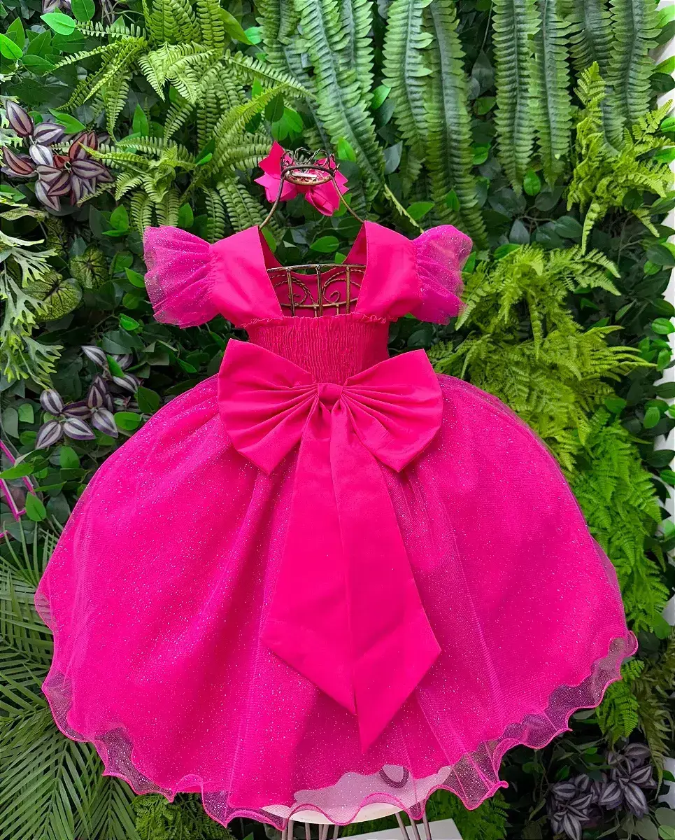 Vestido festa Lilo Stitch pink com led, foto 9