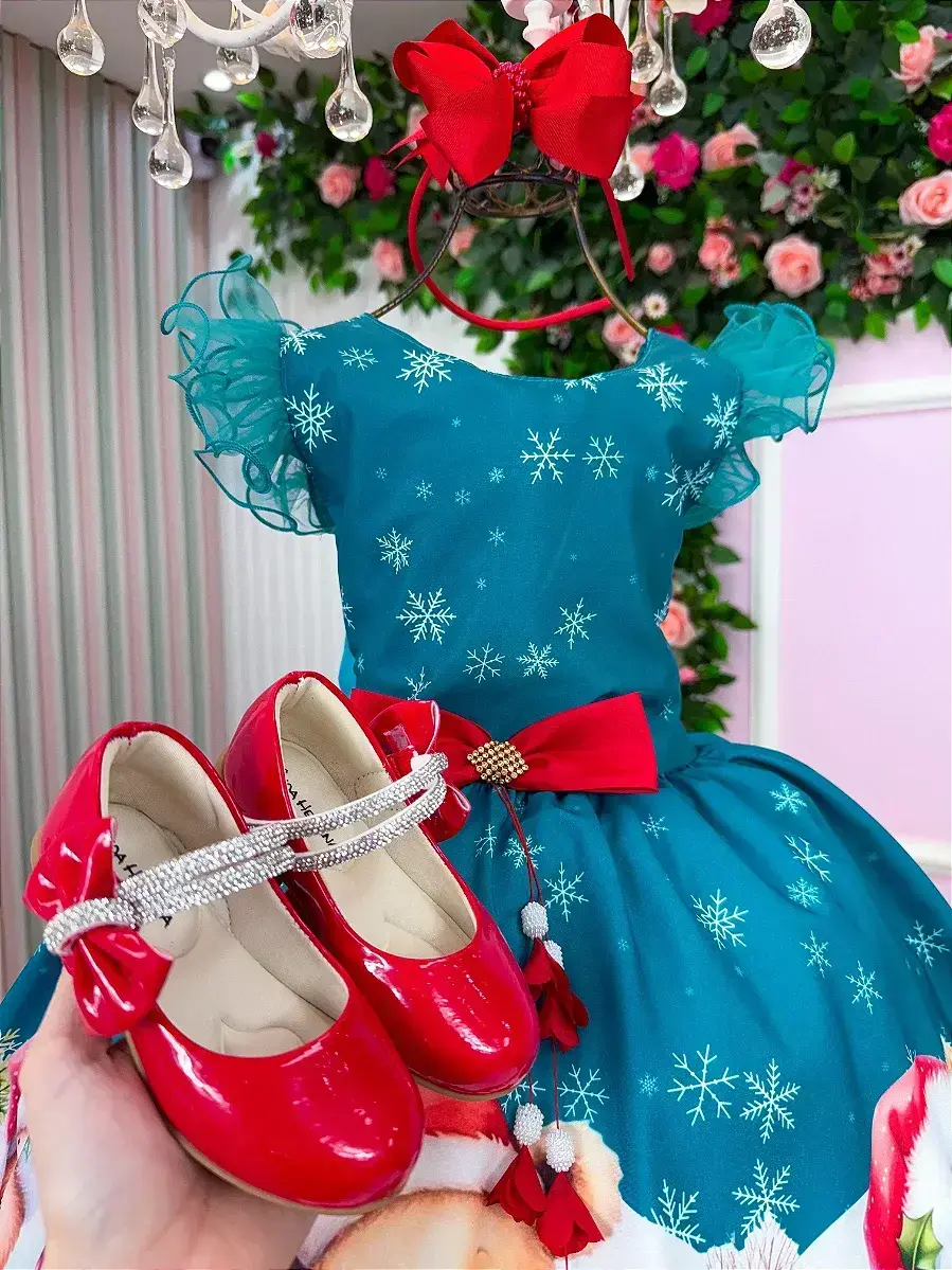 Vestido floco de neve verde Natal, foto 6