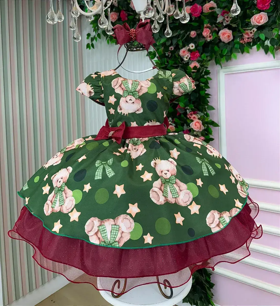 Vestido encanto de Natal verde, foto 2