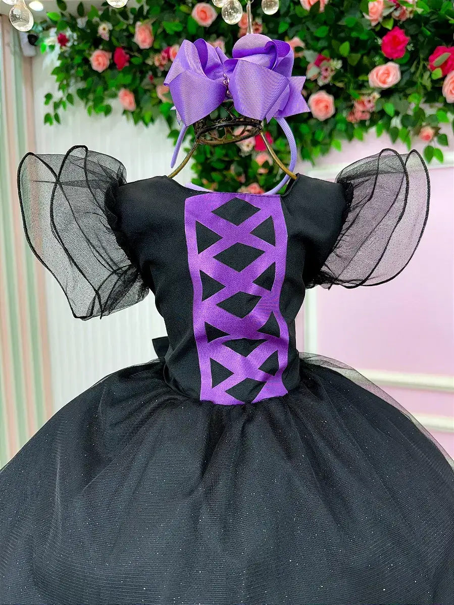 Vestido festa Halloween encanto sombrio, foto 7