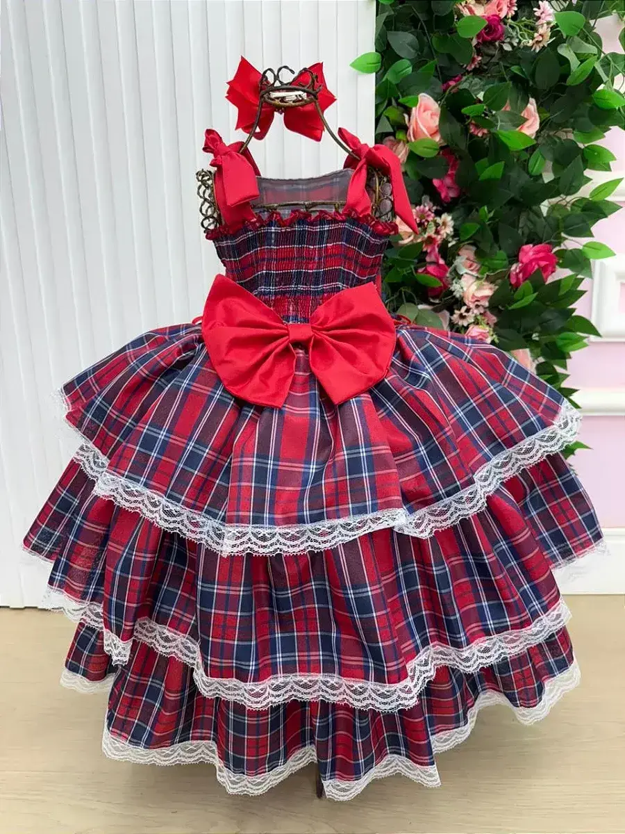 Vestido junino festa xadrez maria clara, foto 6