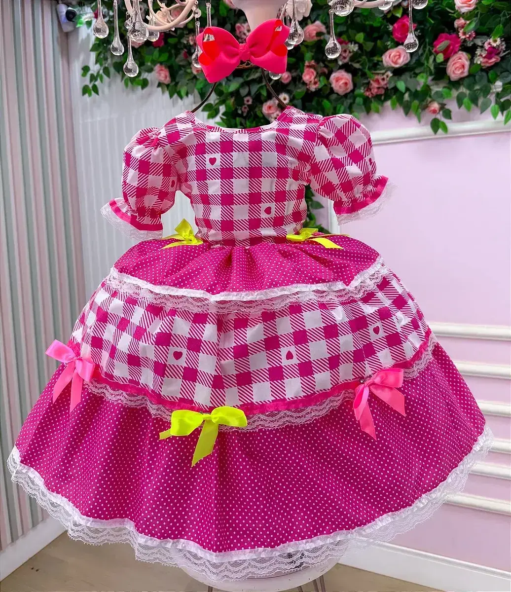 Vestido junino festa beatriz pink, foto 3