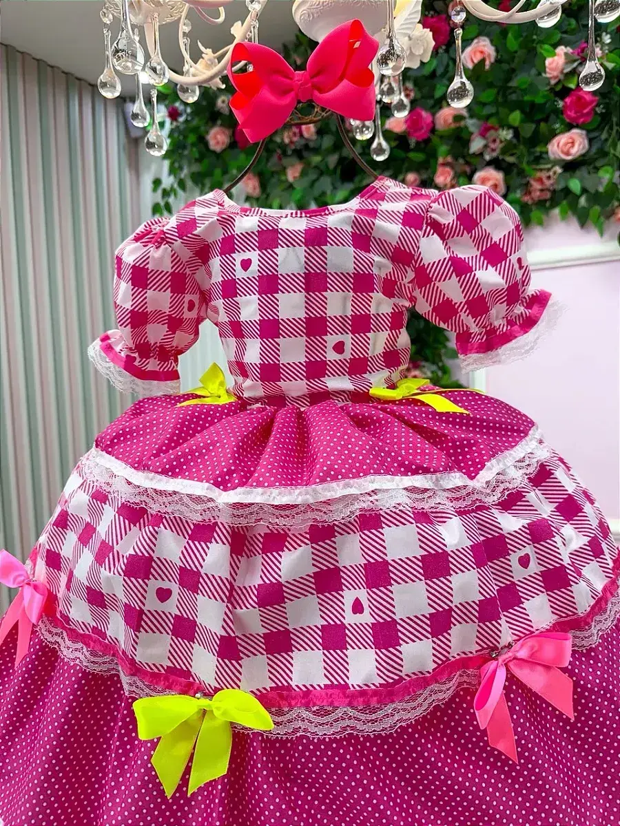 Vestido junino festa beatriz pink, foto 4