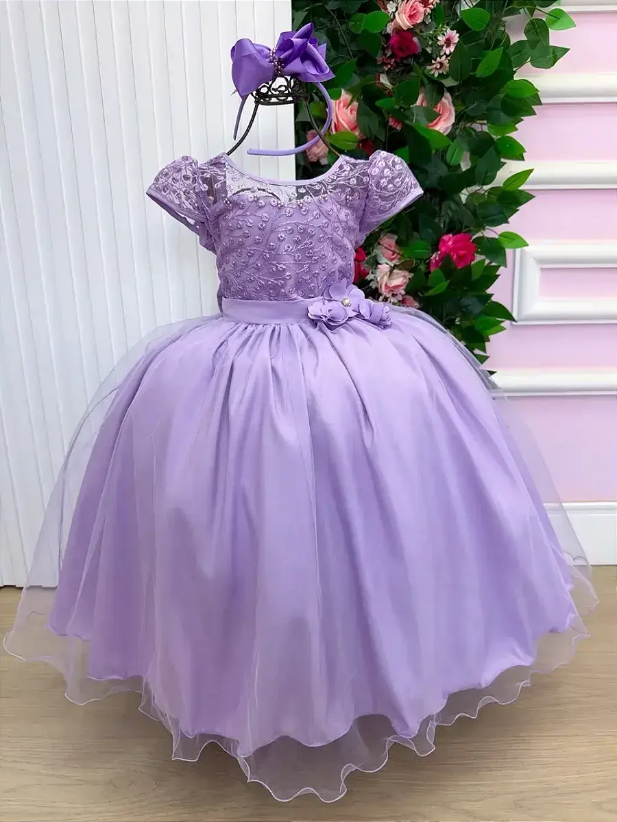 Vestido longo carol lilas, foto 3
