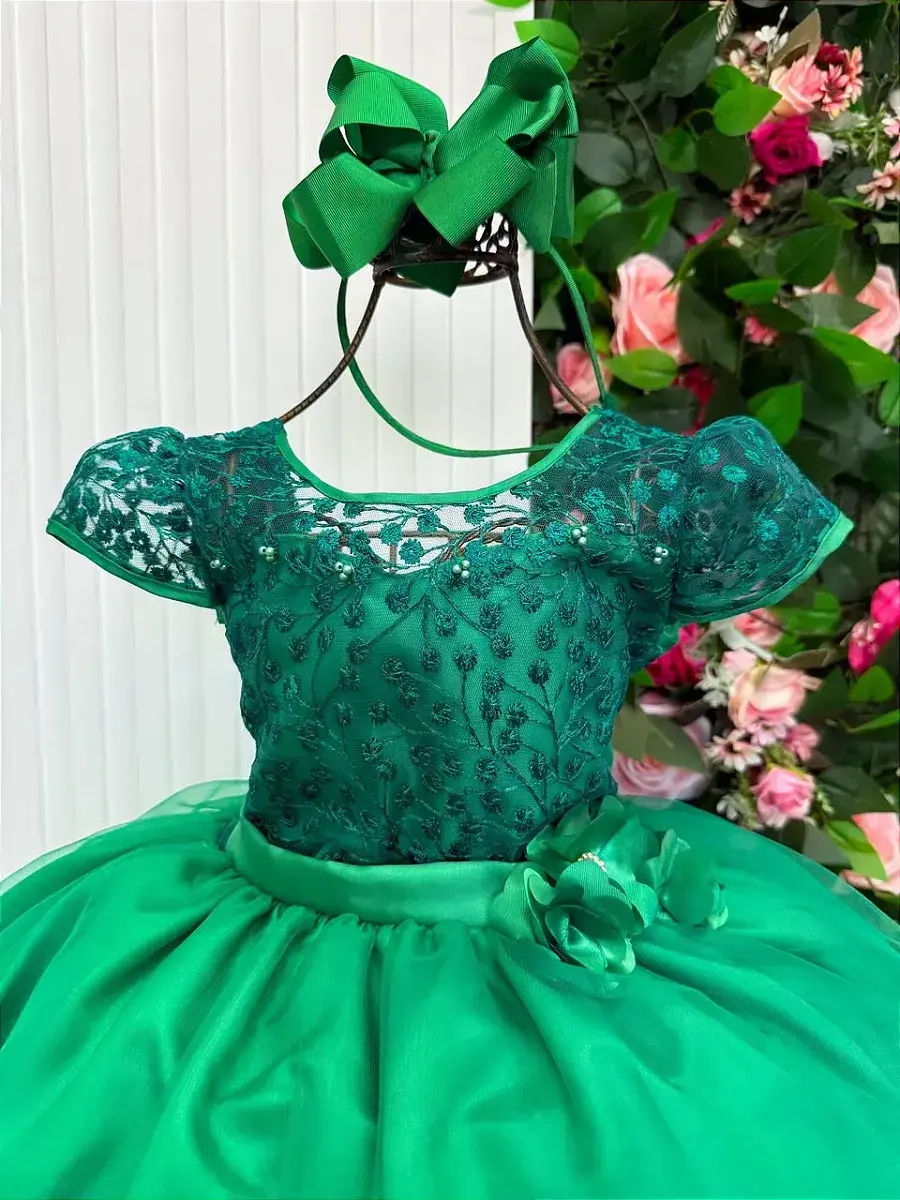 Vestido longo carol verde bandeira, foto 3