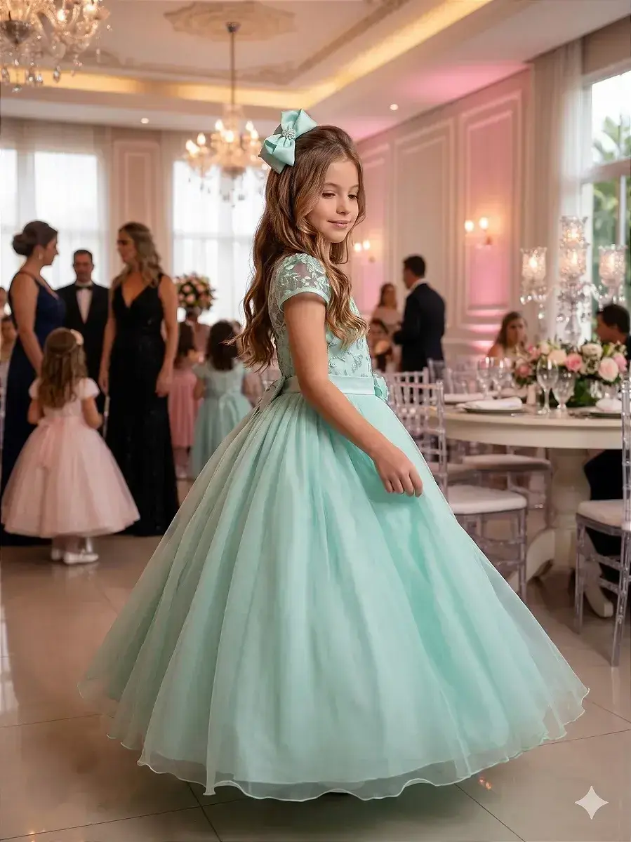 Vestido longo carol verde menta, foto 2