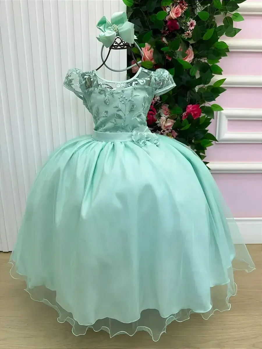 Vestido longo carol verde menta, foto 3